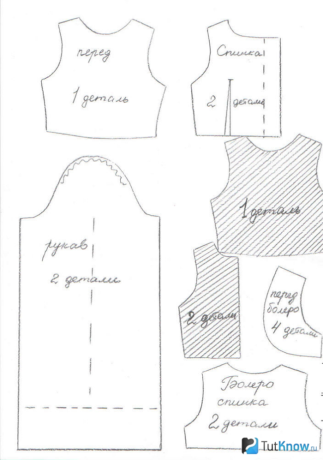 Схема пошива платья для куклы