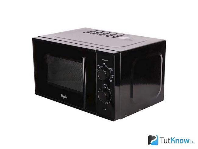 Микроволновая печь WHIRLPOOL MWD 20 BL на белом фоне