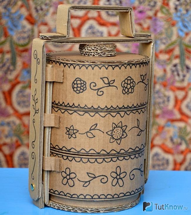 Бочонок из коробок