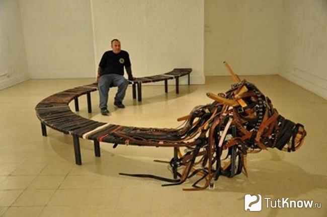 Поделка из кожаных ремней своими руками