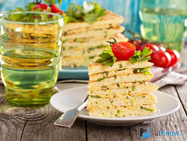 Торт из кабачков с сыром и сметаной
