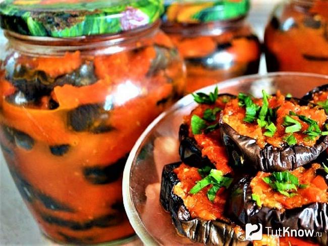 Готовые маринованные баклажаны
