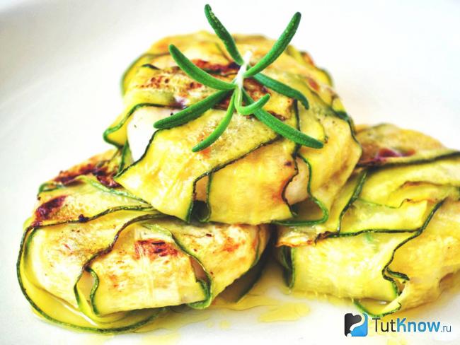 Готовые блюда с кабачками