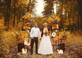 Свадьба в осеннем стиле: оформление, идеи декора, фото