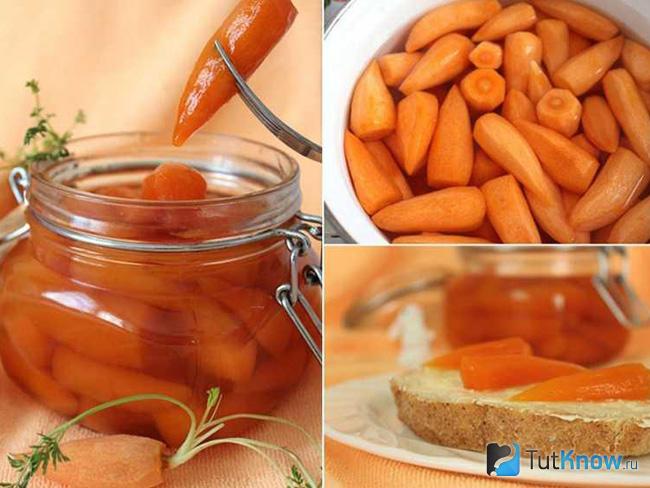 Варенье из моркови с вишней