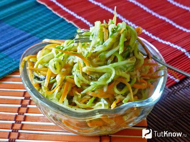 Кабачки по-корейски быстрого приготовления