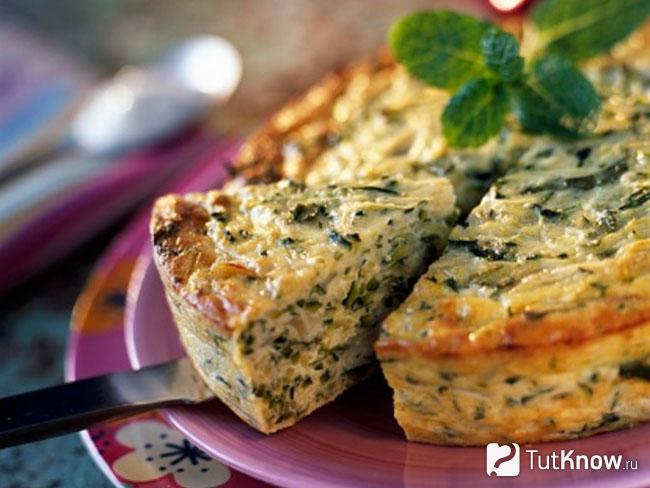 Торт из кабачков с творогом и сыром