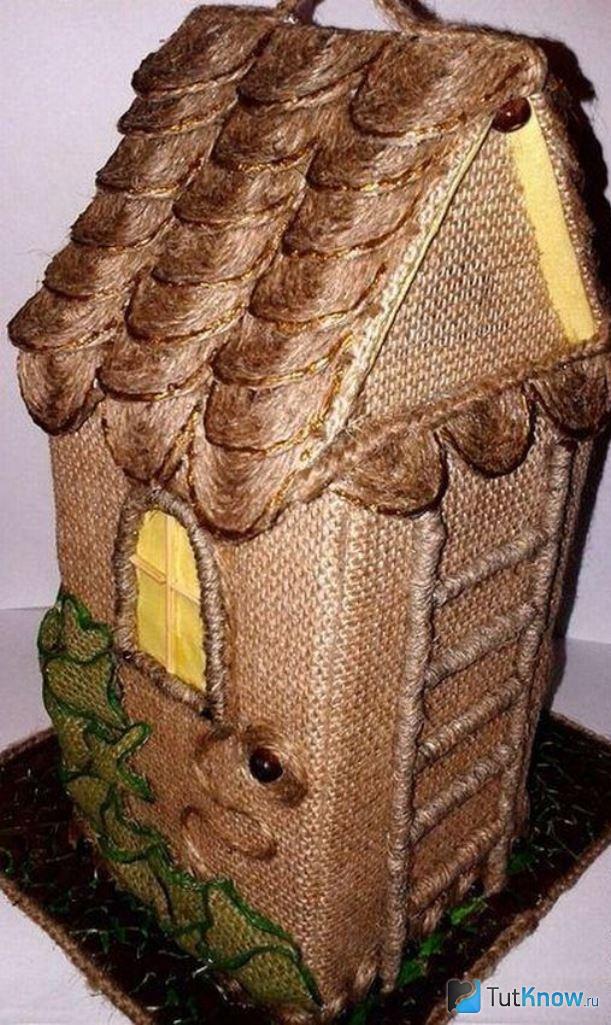 Домик из мешковины своими руками