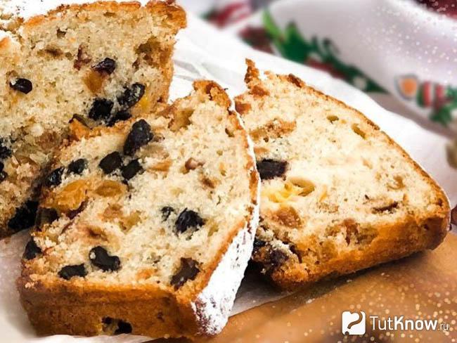 Кекс с мандаринами и сухофруктами