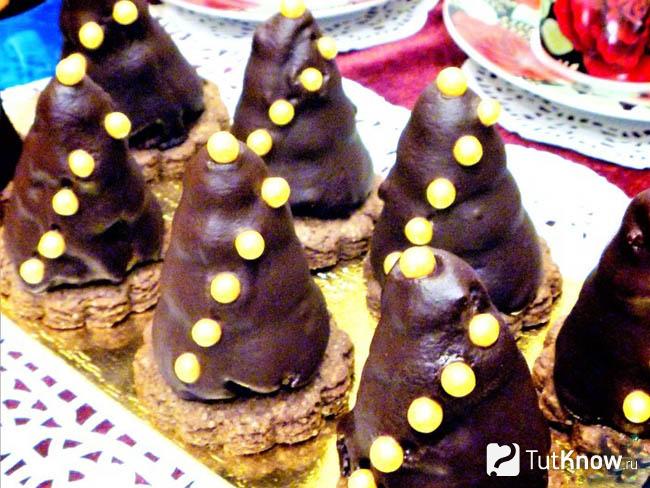 Пирожное «Елочка» из песочного теста