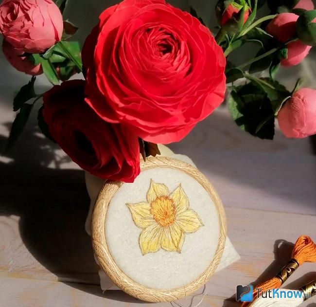 Ранункулюс из фоамирана