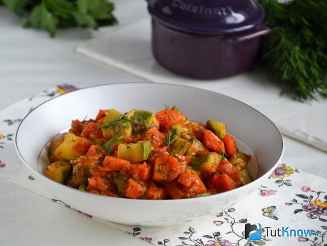 Готовые блюда из кабачков
