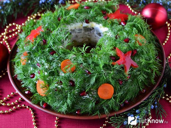 Салат «Рождественский венок»