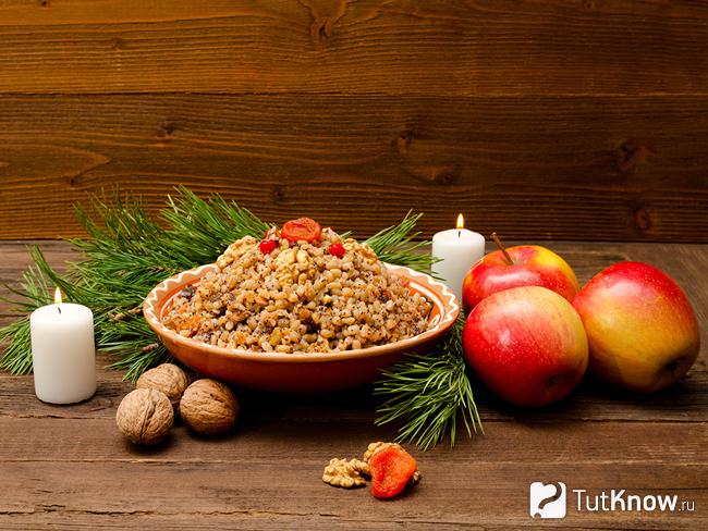 Щедрая кутья с узваром и бренди
