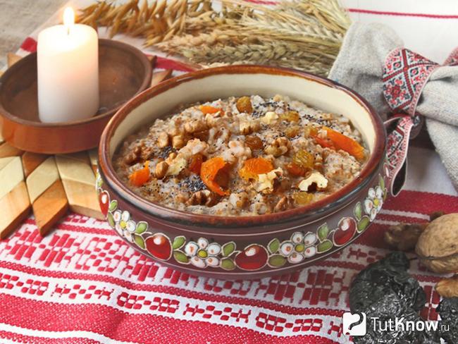Щедрая кутья из риса с шоколадом
