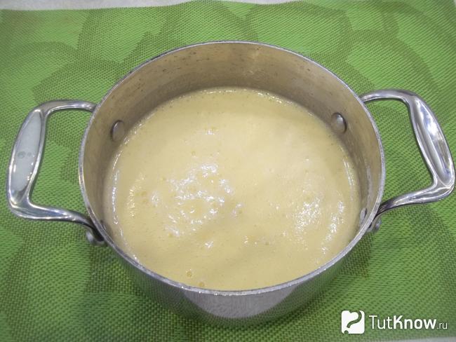Продукты взбиты миксером