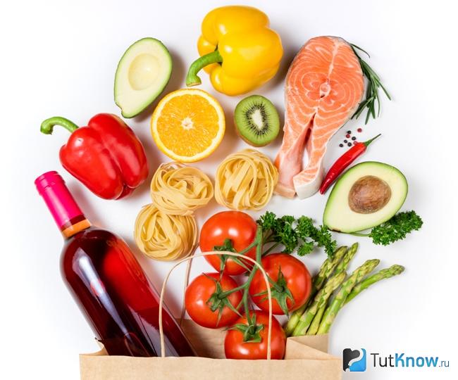 Разрешенные продукты на винной диете