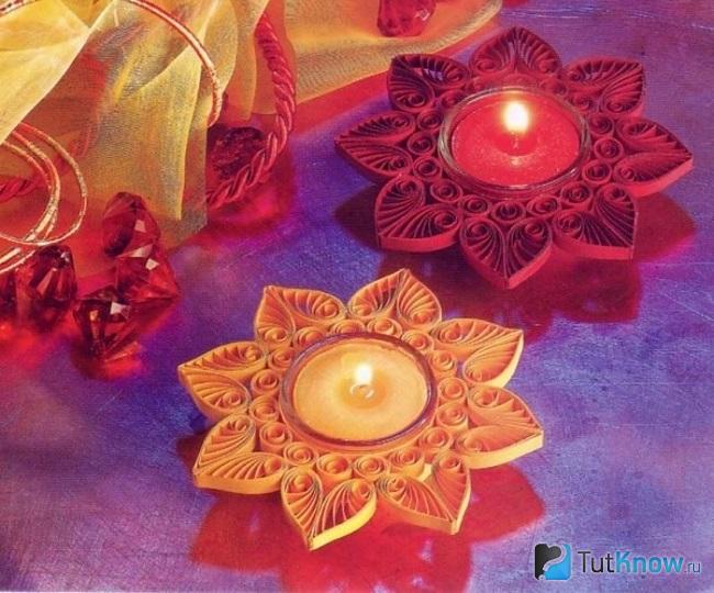Подсвечники из бумаги своими руками