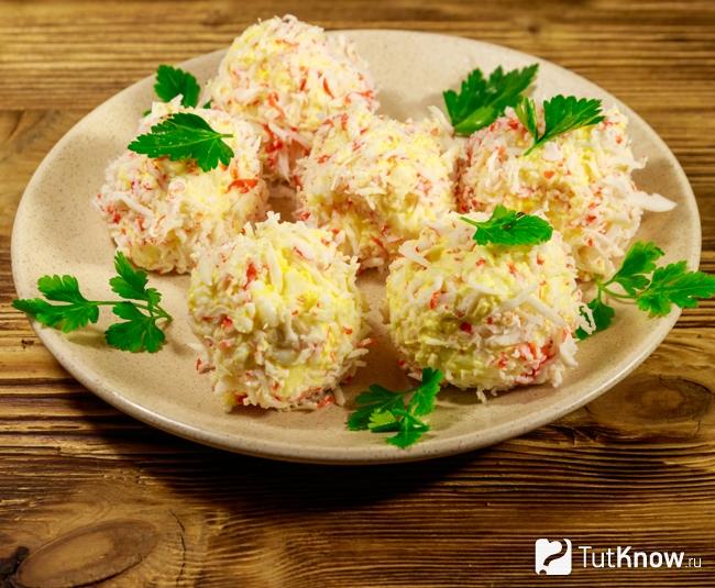 Закуска Ёлочные шарики на Новый год