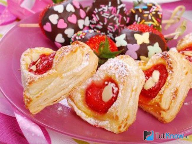 Слоеные булочки «Сердечки»