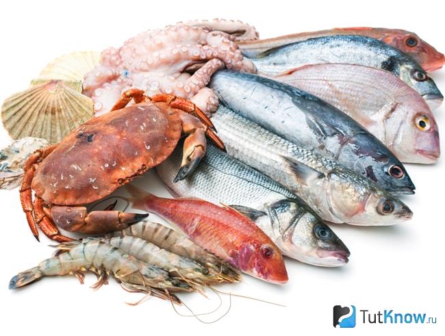 Морепродукты с содержанием глютамина