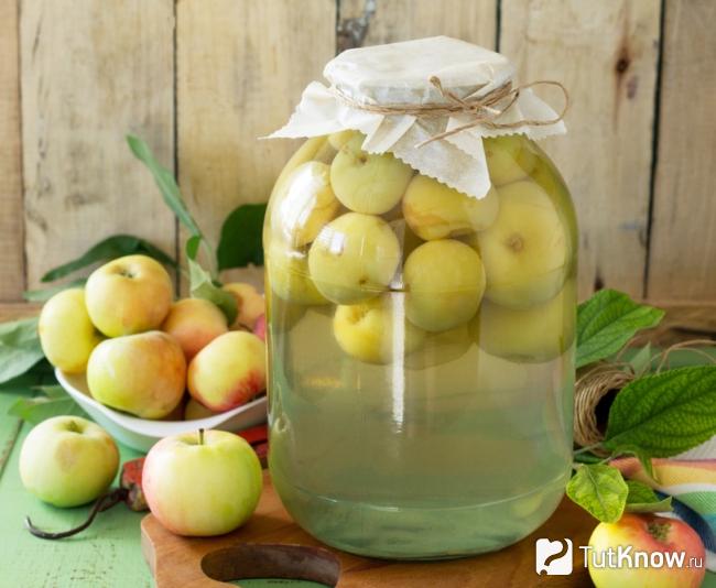 Приготовление маринованных яблок