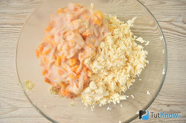 Манка с хурмой и творогом