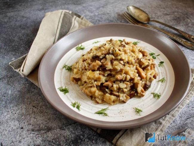 Ризотто с овощами и фаршем