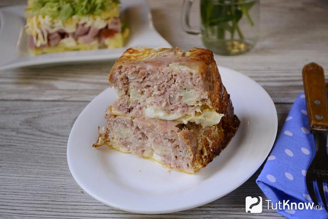 Мясная запеканка с цветной капустой