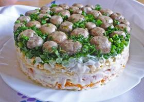 ТОП-4 рецепта праздничных салатов «Лесная поляна»