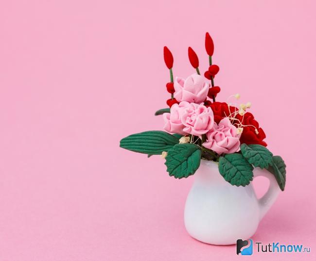 Цветок из полимерной глины