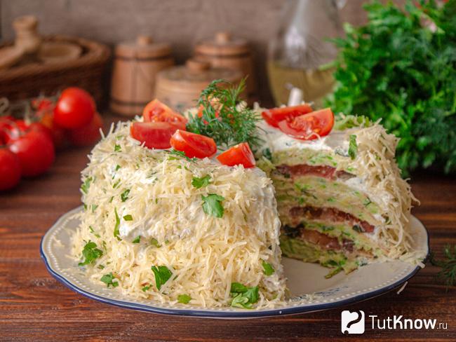 С сыром и помидорами