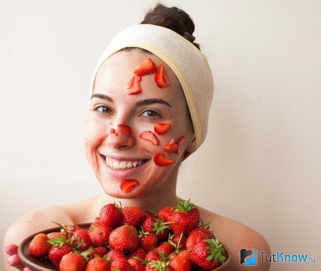 Маска для лица из земляники