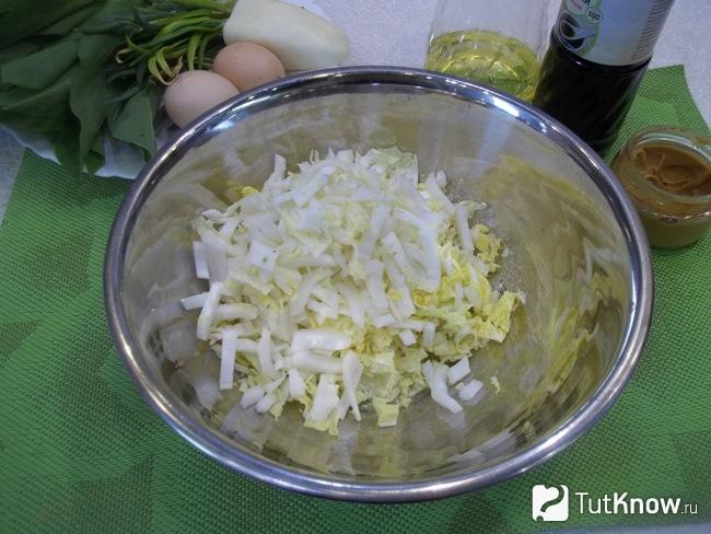 Пекинская капуста нашинкована