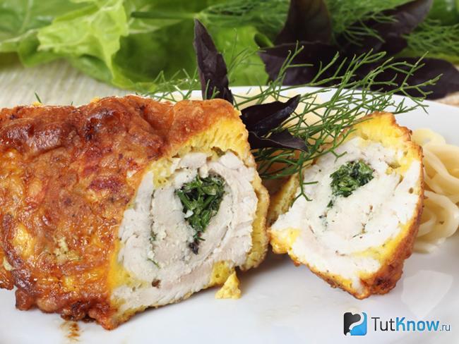 Куриные рулетики с начинкой