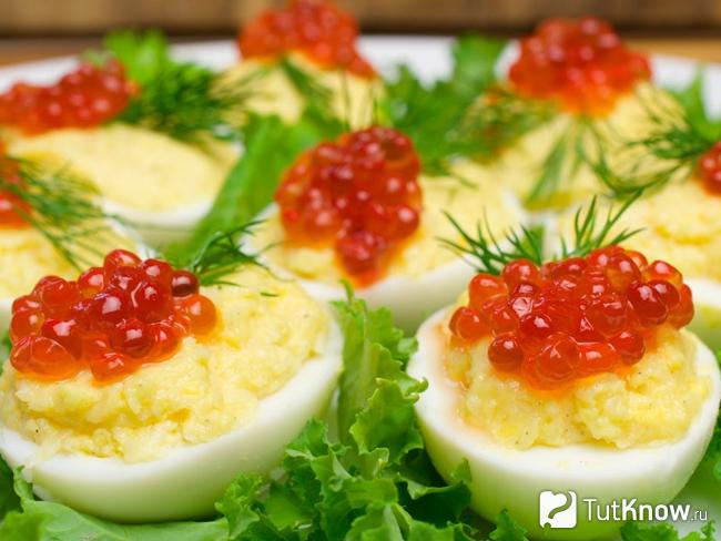 Начинка из сливочного сыра и красной икры