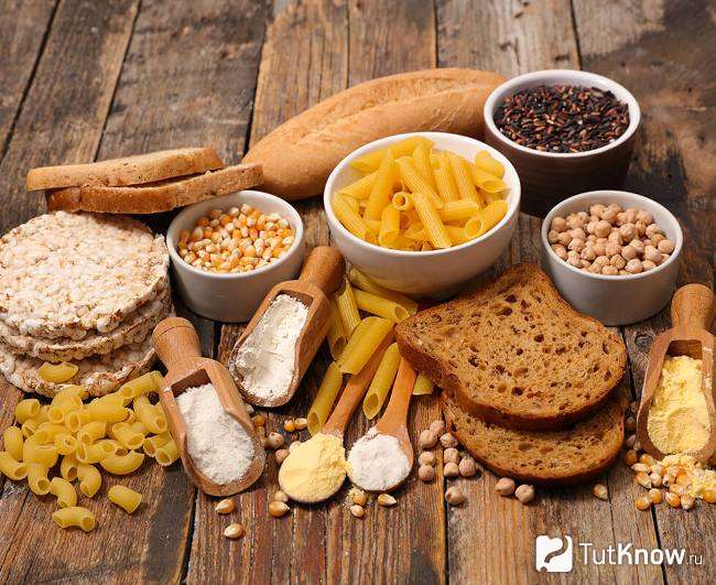 Продукты с глютеном
