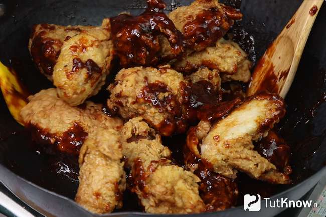 Курица в кисло сладком соусе по-корейски