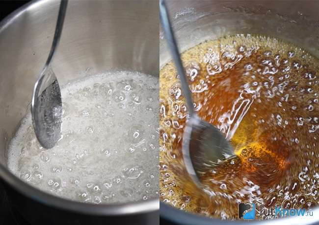 Готовим карамельный соус для торта