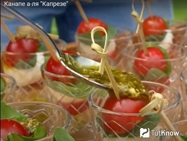 Мини-шашлычки Капрезе