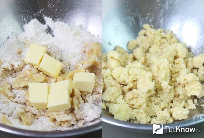 Крошка для покрытия пирога с яблоками