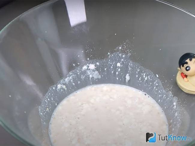 Соединены продукты для опары