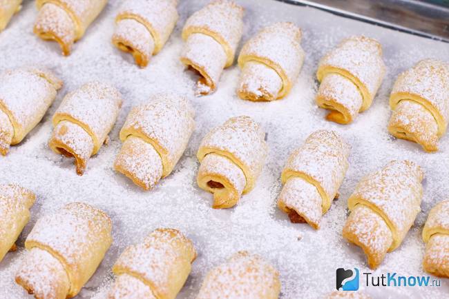 Мини рогалики с яблочным повидлом