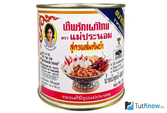 Тайскую готовая паста чили для Том Ям с креветочным жиром