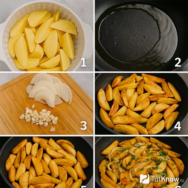 Пошаговый рецепт картошки по-селянски на сковороде