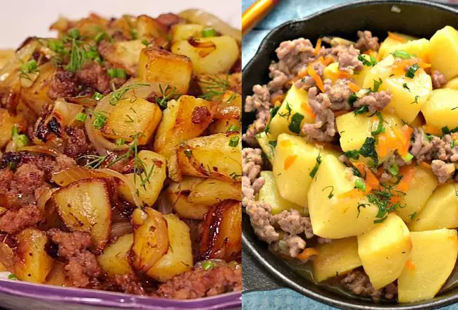 Картофеля по-флотски со свиным фаршем