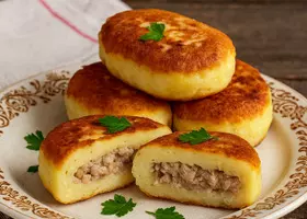 Картофельные зразы с фаршем на сковороде - вкусный рецепт