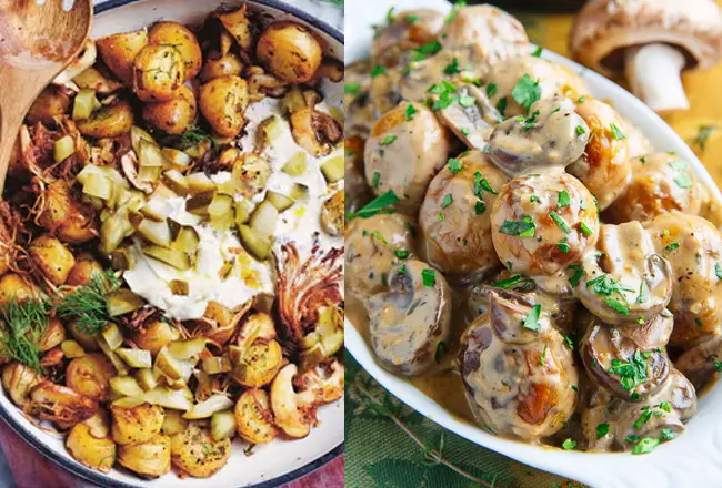 ецепт картофеля с шампиньонами и сметаной