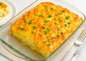 Картофельная запеканка с курицей и сыром