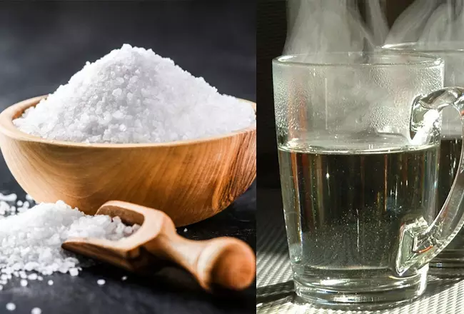Соль и теплая вода от запаха рыбы на руках